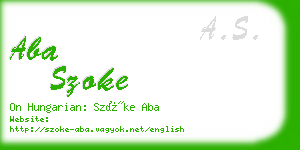 aba szoke business card